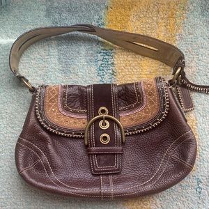 Coach brown leather purse
